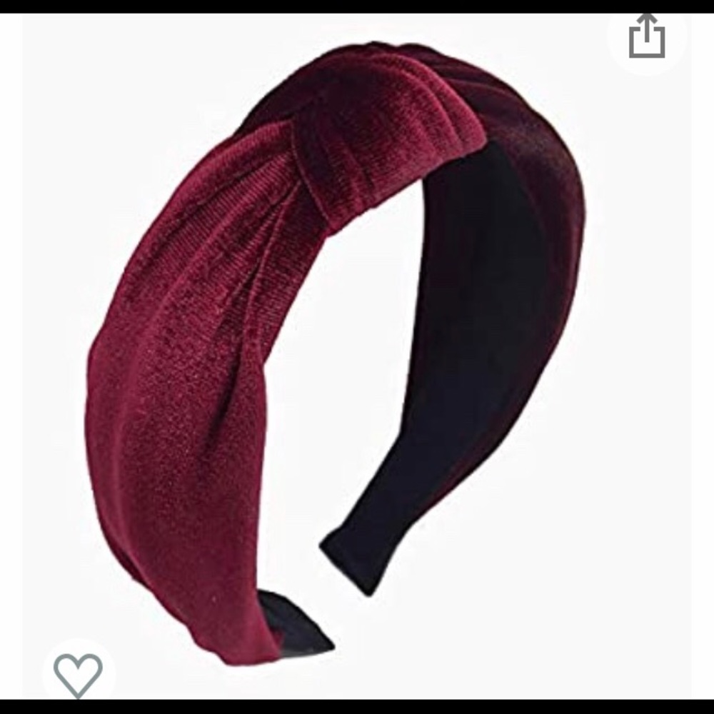 Maroon velvet headband